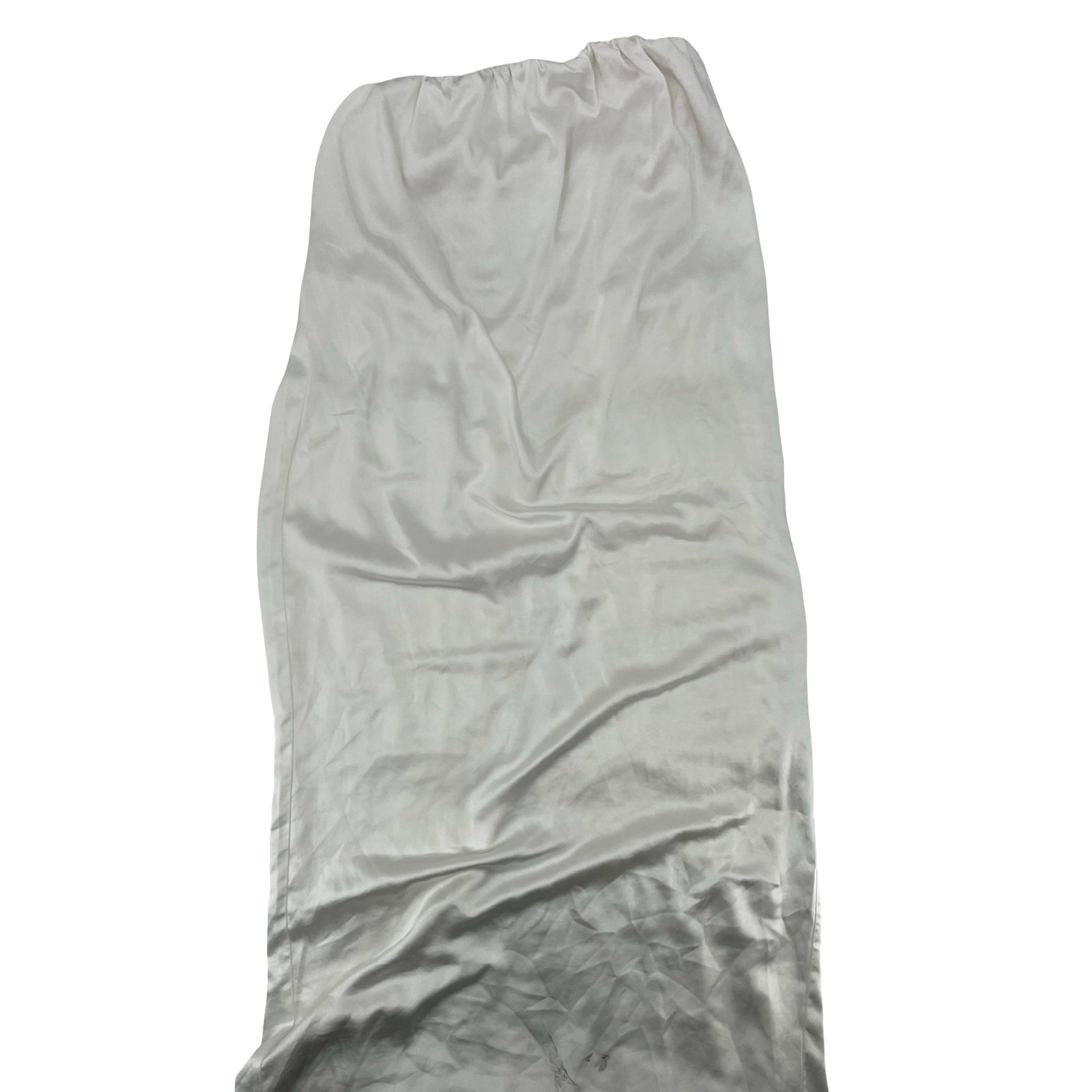 Reformation Dress Strapless Satin Wide Leg Size S White Nwt